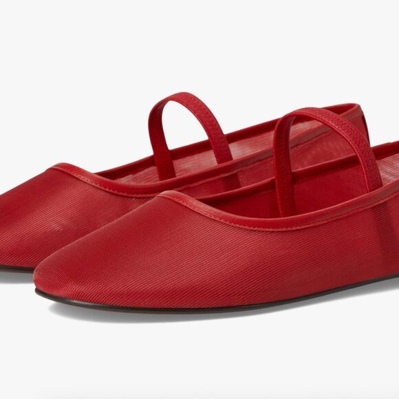 NWT - Madewell The Greta Ballet Flat in Mesh - Red - Size 9 - Picture 1 of 5